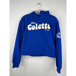 Madhappy Colette Collab Blue Hoodie Sweatshirt Au Revoir Heavyweight Size Small